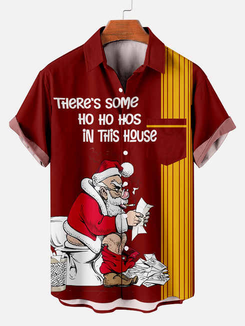 Men's Christmas Funny Graphic Short Sleeve Hawaiian Shirt